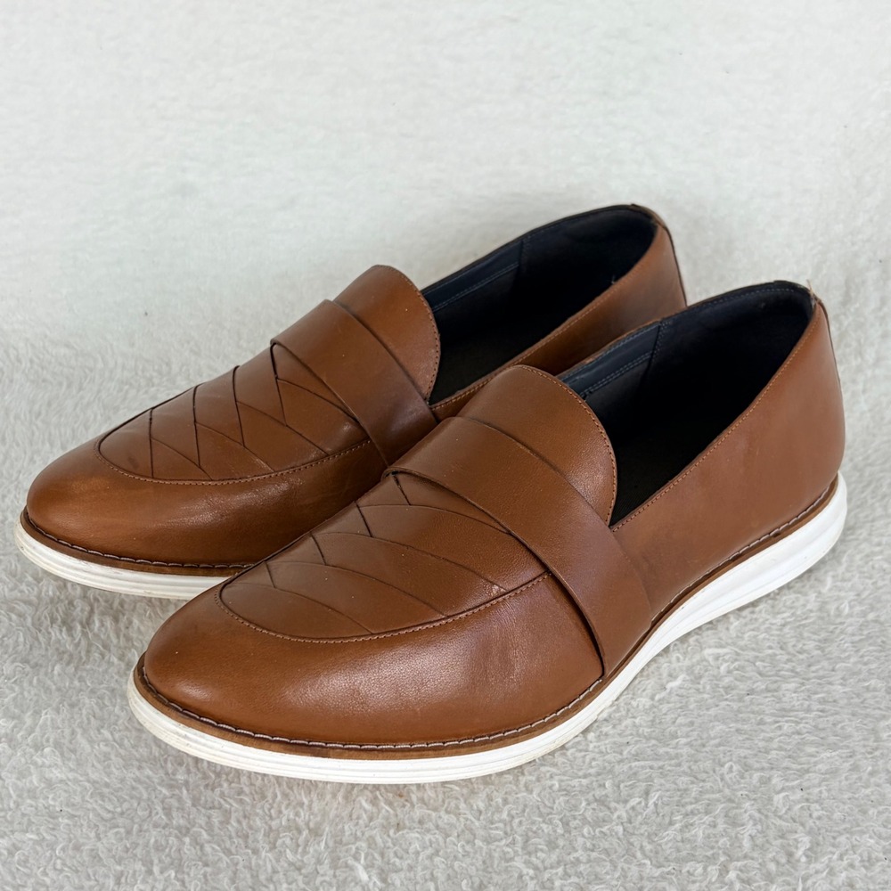 Cole Haan Grand.OS Womens Loafers W15302 British Tan Leather Slip On 11B - Picture 2 of 12